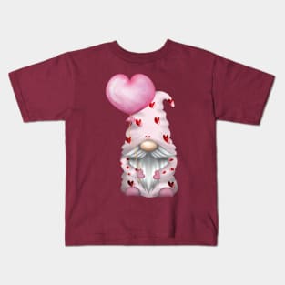 Pink Love Gnome Kids T-Shirt